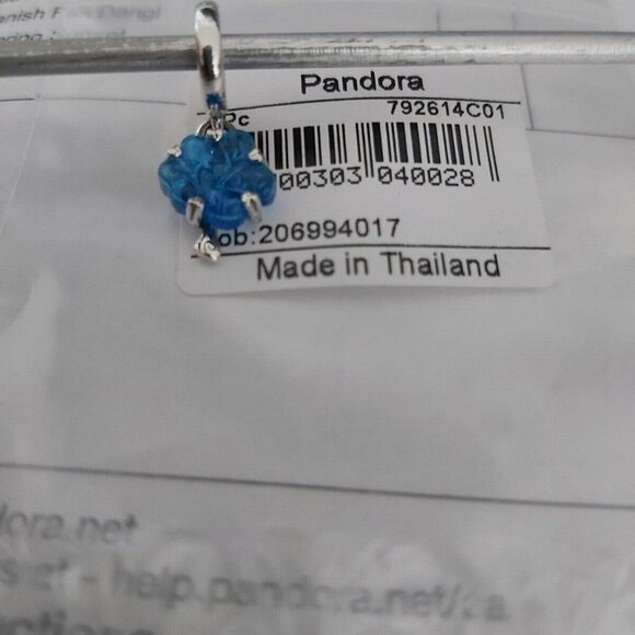 Authentic Pandora UNICEF Sterling Silver Blue Murano Glass Family Tree 792614C01 - Picture 3 of 7